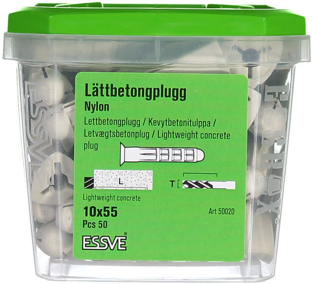 LÄTTBETONGPLUGG 10X55-50