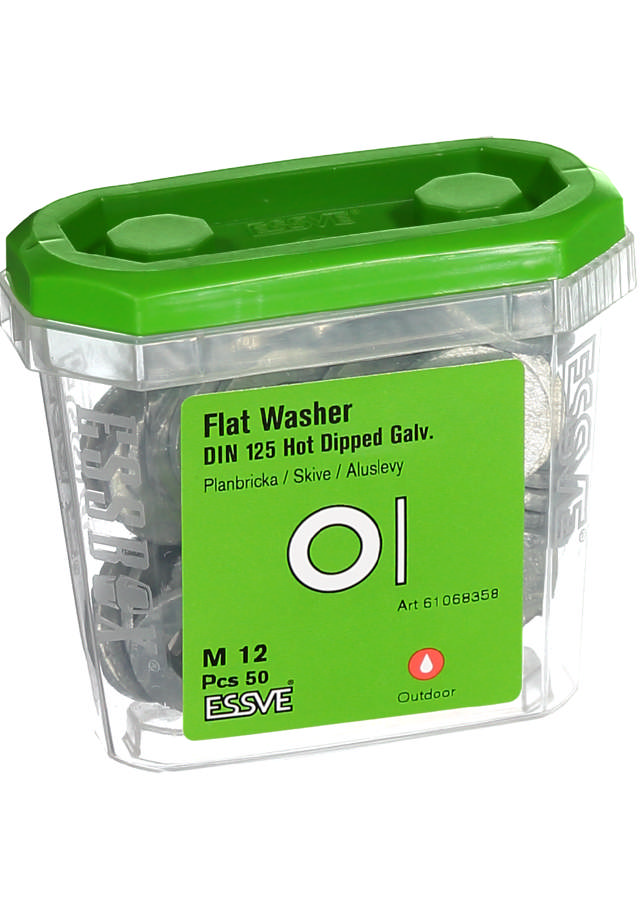 FLAT WASHER DIN 125 M12 HDG