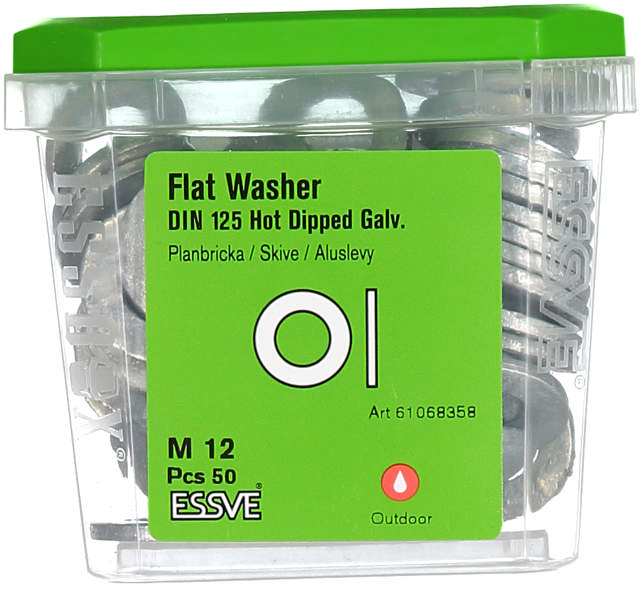 FLAT WASHER DIN 125 M12 HDG