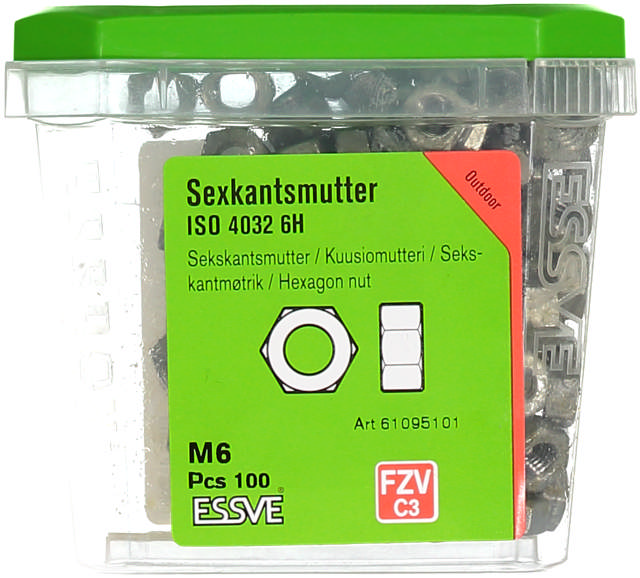 HEXAGON NUT ISO 4032 M6 HDG