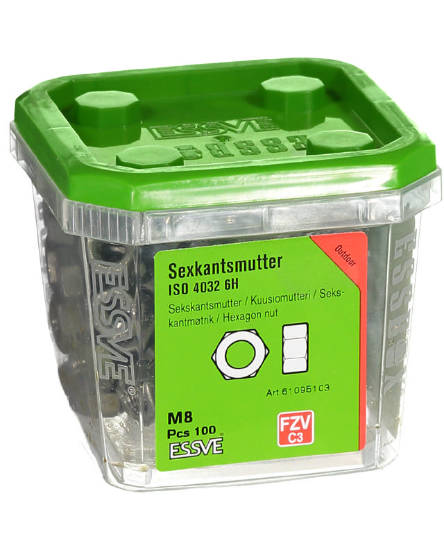 HEXAGON NUT ISO 4032 M8 HDG