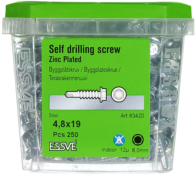 SELFDRILL 4,8X19 HEX HEAD PH2 EZP