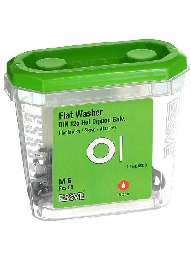 FLAT WASHER DIN 125 M6 HDG