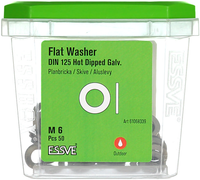 FLAT WASHER DIN 125 M6 HDG