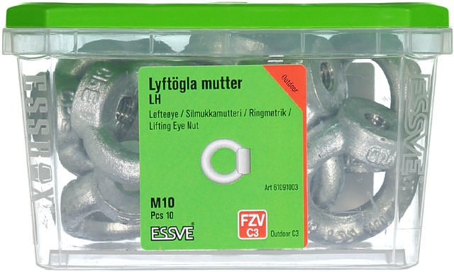 RINGMUTTER GJENGET HULL M10 FZV -10