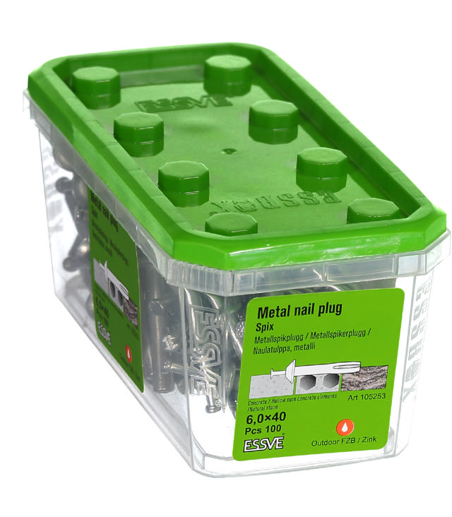 METALLSPIKPLUGG 6,0X40 ZN-100