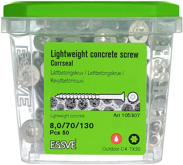 LÄTTBETONGSKRUV 8X130 CS-50