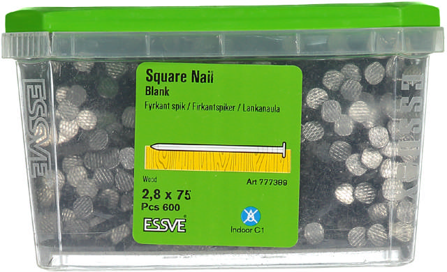 FIRKANTSPIKER 2,8X75 BLANK -600