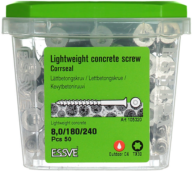LETTBETONGSKRUE SH 8X240 CS -50