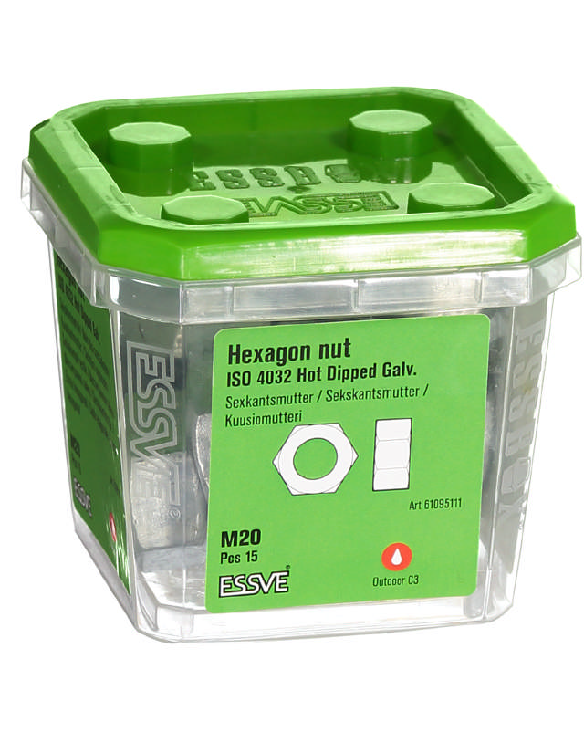 HEXAGON NUT ISO 4032 M20 HDG