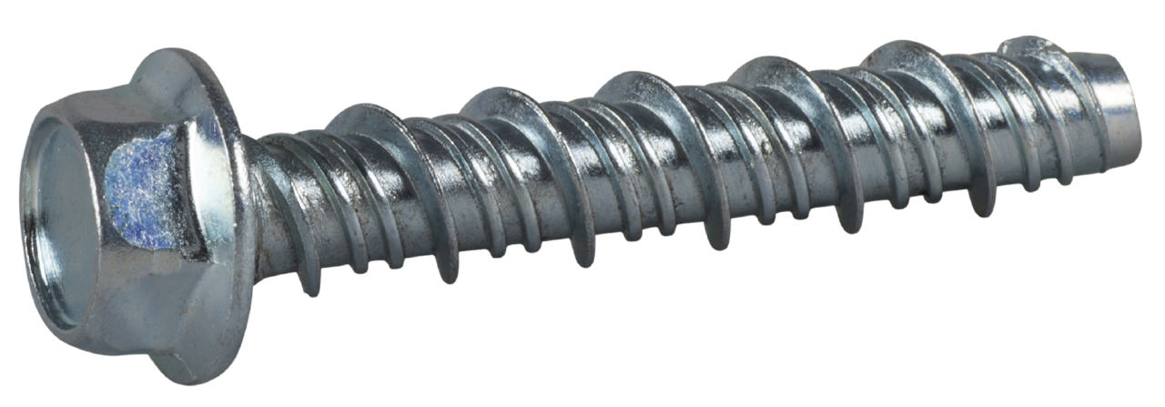 CONCRETE SCREW, EBS-HF HEX HEAD WITH FLANGE, BRIGHT ZINC PLATED