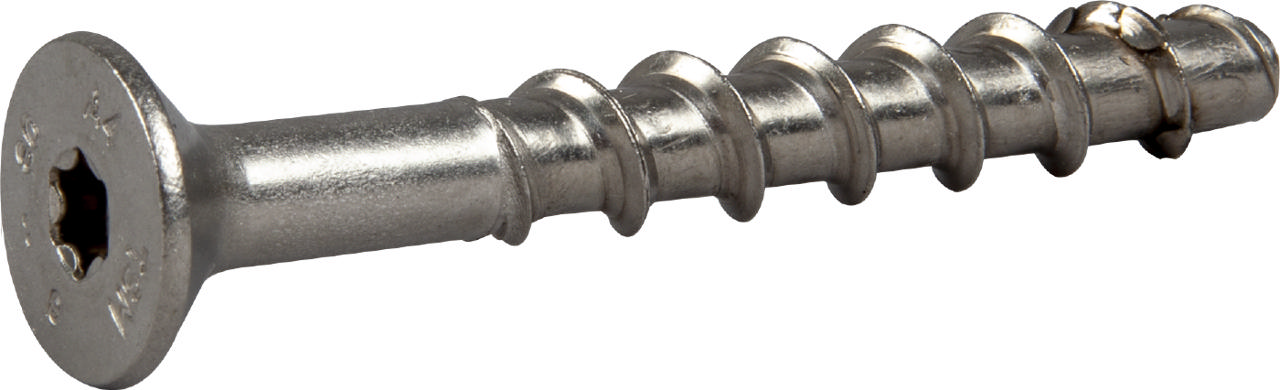 CONCRETE SCREW EUSA4-C, COUNTERSUNK HEAD, STAINLESS STEEL A4